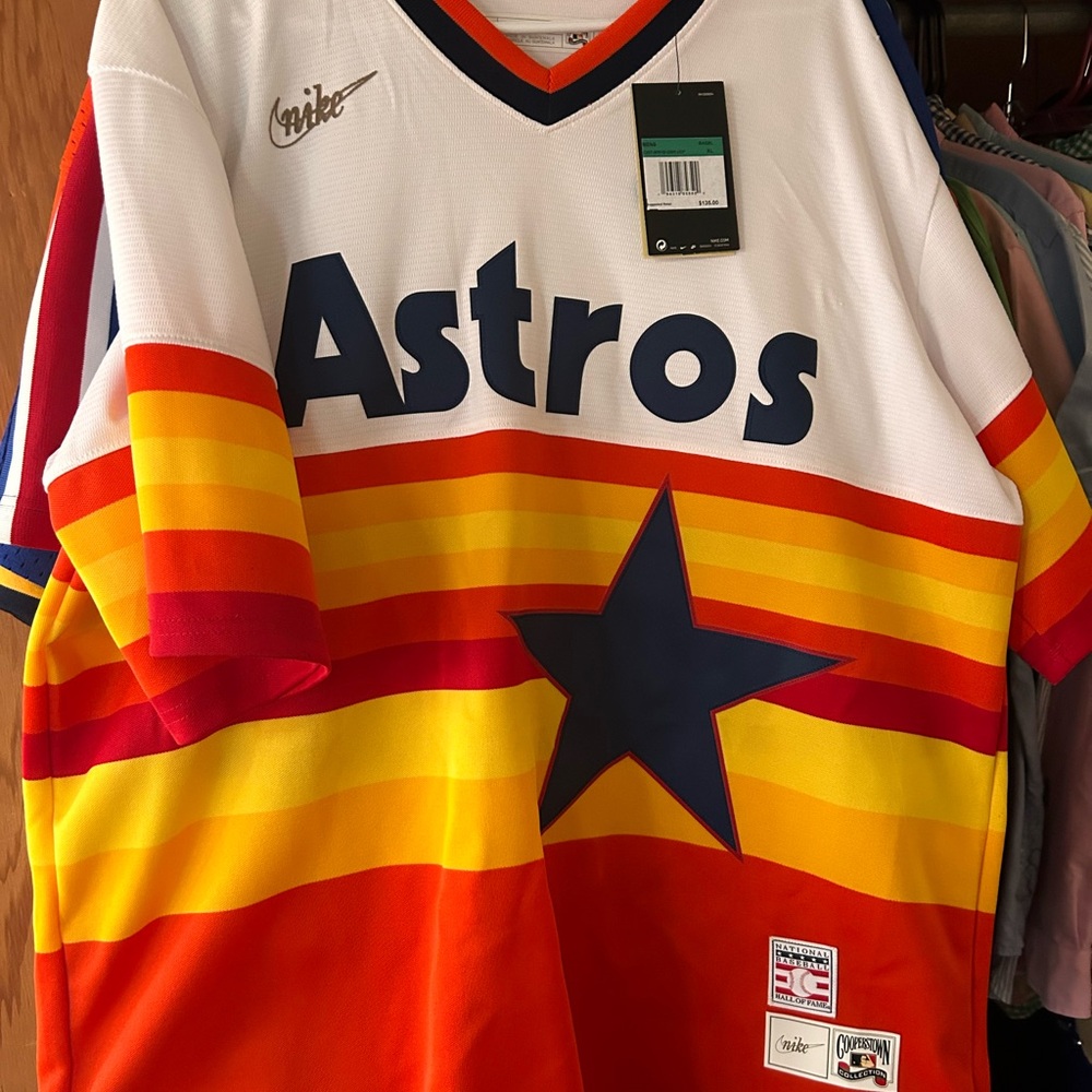Nike Cooperstown Collection Orange Jersey